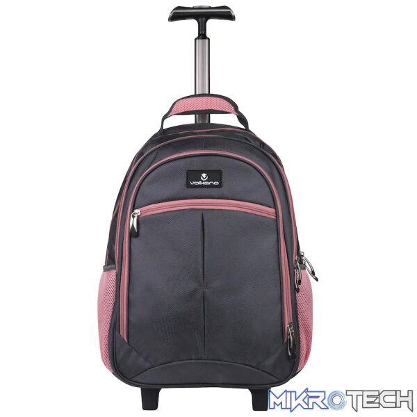 Volkano Orthopaedic Trolley Backpack 35l - Dark Grey/Pink - Image 3
