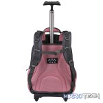 Volkano Orthopaedic Trolley Backpack 35l - Dark Grey/Pink - Image 5