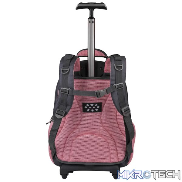 Volkano Orthopaedic Trolley Backpack 35l - Dark Grey/Pink - Image 5