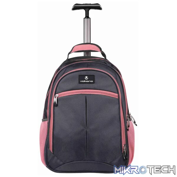 Volkano Orthopaedic Trolley Backpack 35l - Dark Grey/Pink Volkano Orthopaedic Trolley Backpack 35l - Dark Grey/Pink