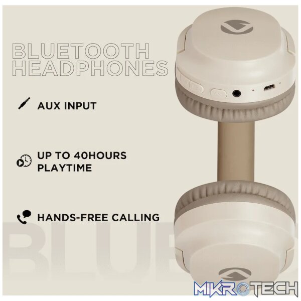 Volkano Pebble Series Bluetooth Headphones - Khaki - Image 12