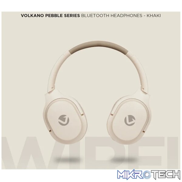 Volkano Pebble Series Bluetooth Headphones - Khaki - Image 9
