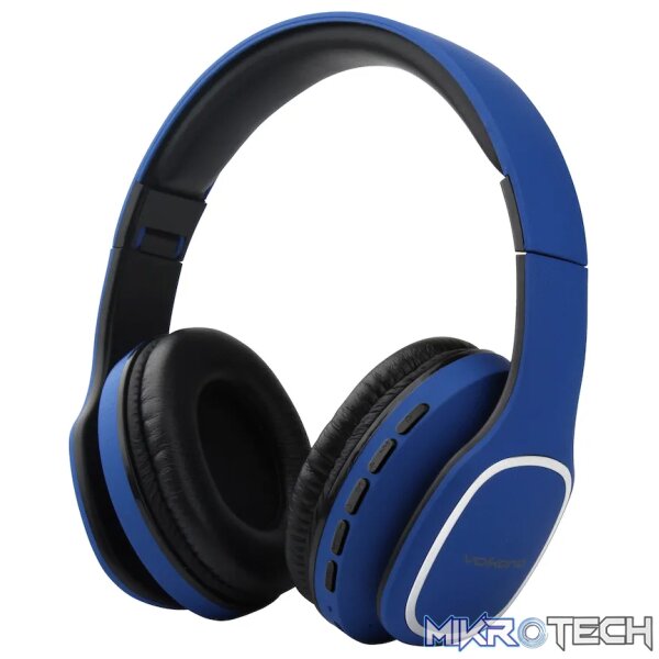 Volkano Phonic Series Bluetooth Full Size Headphones - Blue Volkano Phonic Series Bluetooth Full Size Headphones - Blue