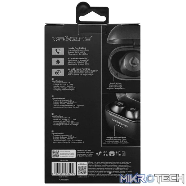 Volkano Pisces 2.0 Series TWS Earphones - Black - Image 12