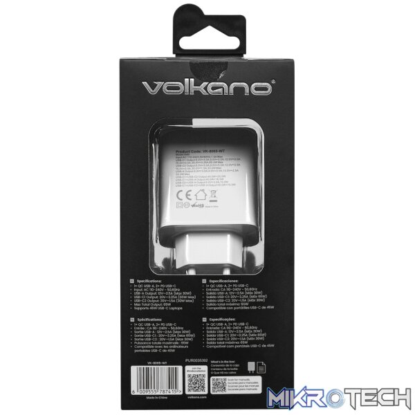 Volkano Potent Trio 65w GaN 3 Port Wall Charger - Image 4