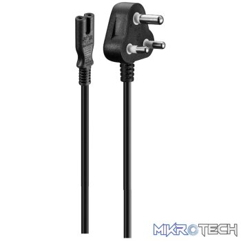 Volkano Presto series Power Cable Figure 8  to SA 3pin 1.8m 2.5A - black