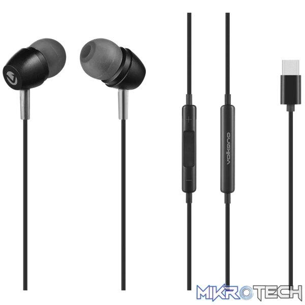 Volkano Prism 3 Series Type-C Earphone - Black - Image 2