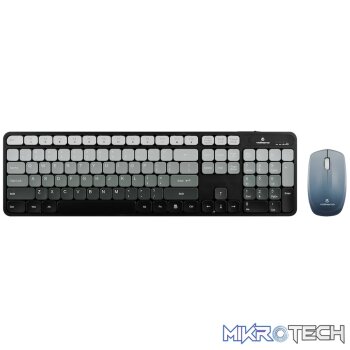 Volkano Prism Series Bluetooth Wireless Keyboard and Mouse - Grey
