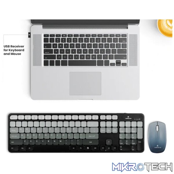 Volkano Prism Series Bluetooth Wireless Keyboard and Mouse - Grey - Image 5