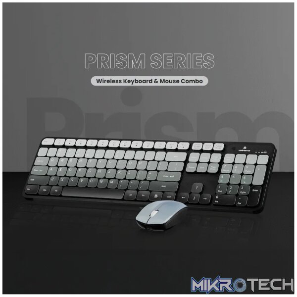 Volkano Prism Series Bluetooth Wireless Keyboard and Mouse - Grey - Image 6