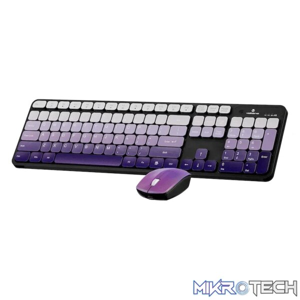 Volkano Prism Series Bluetooth Wireless Keyboard and Mouse - Purple - Image 2