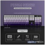 Volkano Prism Series Bluetooth Wireless Keyboard and Mouse - Purple - Image 3