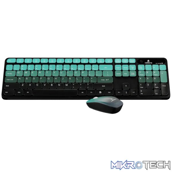 Volkano Prism Series Bluetooth Wireless Keyboard and Mouse - Teal - Image 4