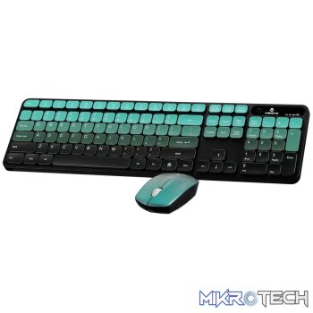 Volkano Prism Series Bluetooth Wireless Keyboard and Mouse - Teal