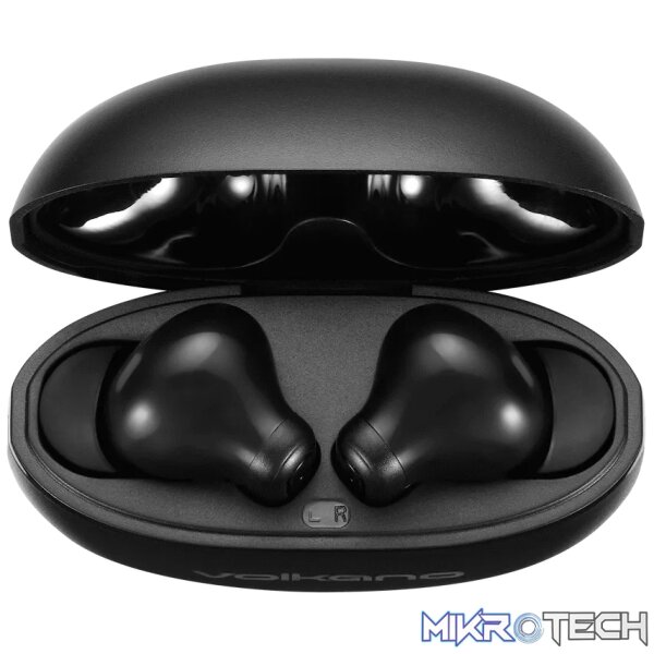 Volkano Pulse Series True Wireless Earphones with Charging Case - Black - Image 3