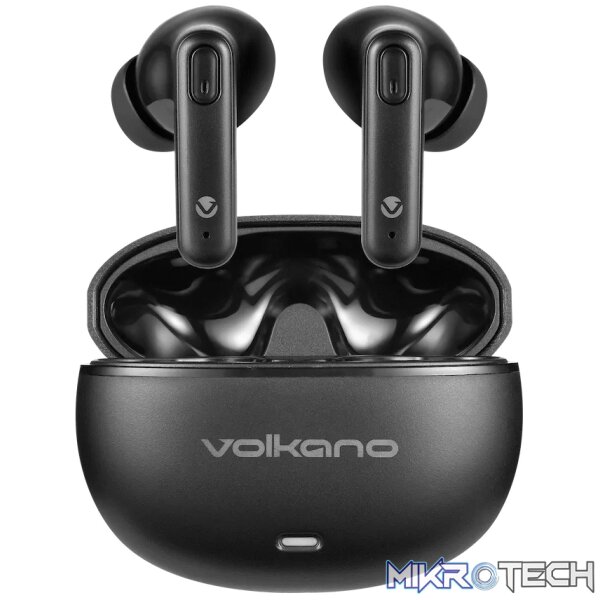 Volkano Pulse Series True Wireless Earphones with Charging Case - Black - Image 5
