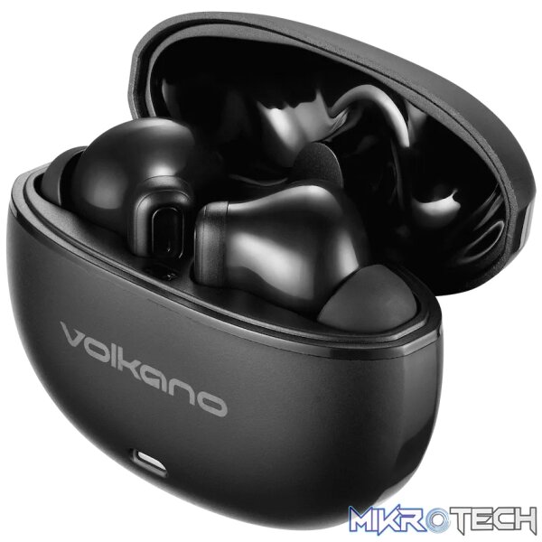 Volkano Pulse Series True Wireless Earphones with Charging Case - Black Volkano Pulse Series True Wireless Earphones with Charging Case - Black