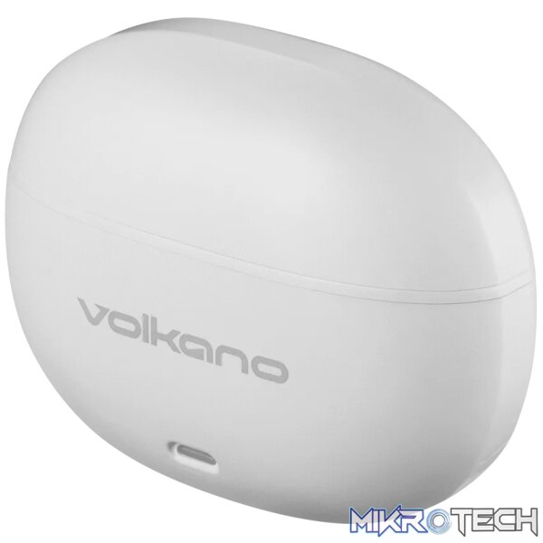 Volkano Pulse Series True Wireless Earphones with Charging Case - White - Image 2