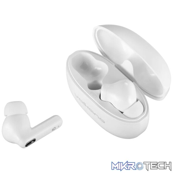 Volkano Pulse Series True Wireless Earphones with Charging Case - White - Image 3