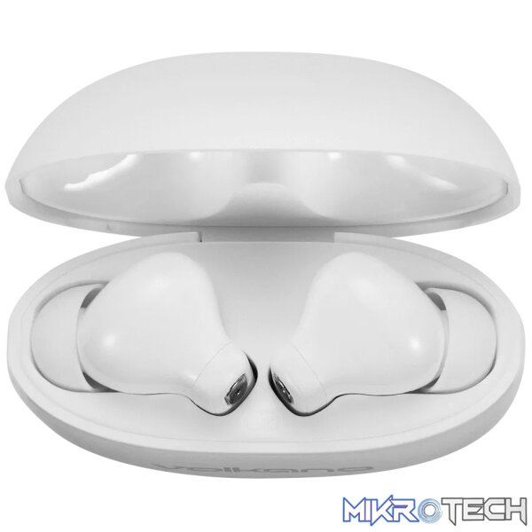 Volkano Pulse Series True Wireless Earphones with Charging Case - White - Image 5