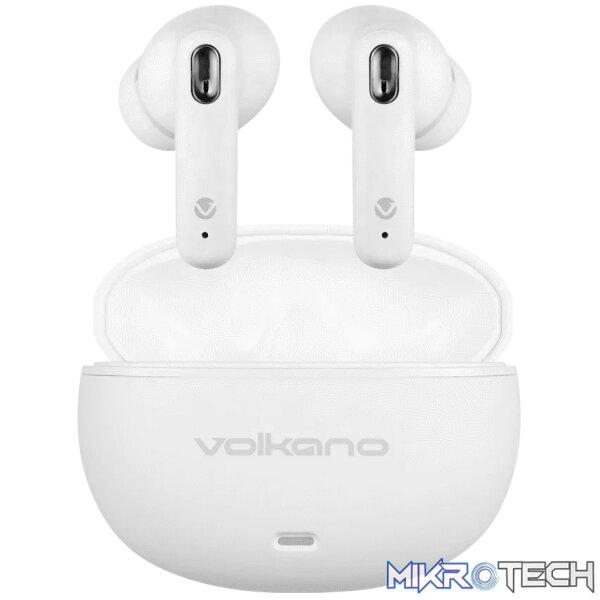 Volkano Pulse Series True Wireless Earphones with Charging Case - White - Image 6