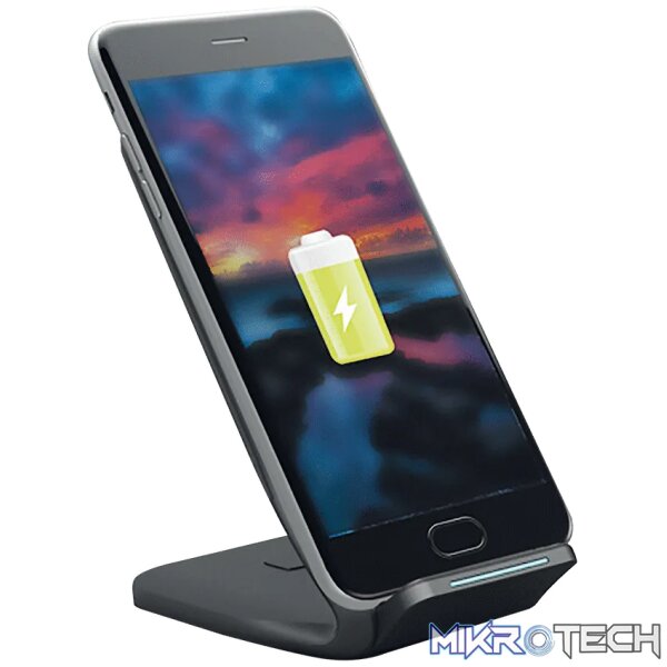 Volkano Pylon Series Upright Fast Wireless Charger - Black - Image 2