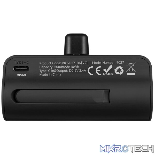 Volkano Relief Pro Power Bank - 5000mAh Type-C Direct Plug-In - Image 5