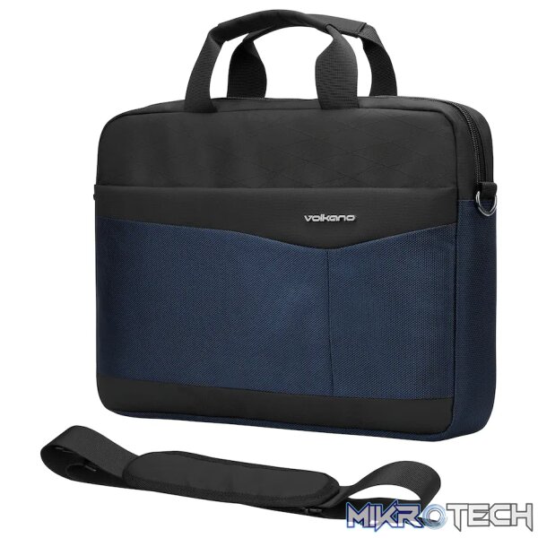 Volkano Seismic 15.6 inch Laptop Shoulder Bag Blk/Nvy - Image 2