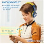 Volkano Sidekick Series Wired Kiddies Headphones with Share Port - Yellow/Blue - Image 15