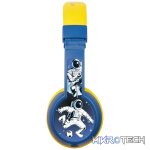 Volkano Sidekick Series Wired Kiddies Headphones with Share Port - Yellow/Blue - Image 5