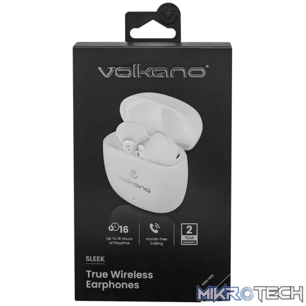 Volkano Sleek Series TWS Earphones - White - Image 13