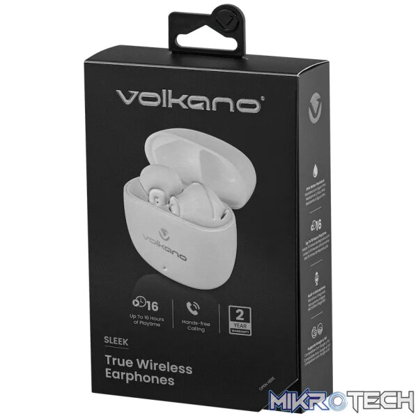 Volkano Sleek Series TWS Earphones - White - Image 14