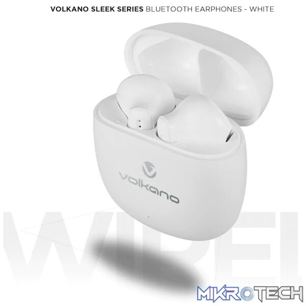 Volkano Sleek Series TWS Earphones - White - Image 4