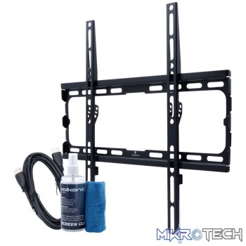 Volkano Steel Series Fixed TV Wall Mount Bundle for up to 70 inch TVs