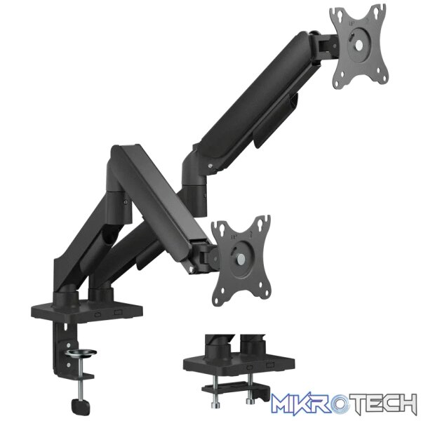 Volkano Steel Series Full Motion Dual Monitor Desk Mount 17 inch - 32 inch - Image 6