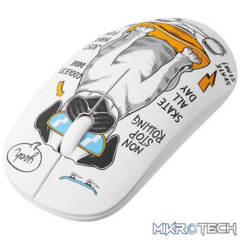 Volkano Tag Series 2.4G Wireless Optical Mouse with Nano USB and Type-C Receiver - Pug