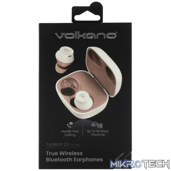 Volkano Taurus Series 2.0 True Wireless Earphones - White - Image 13