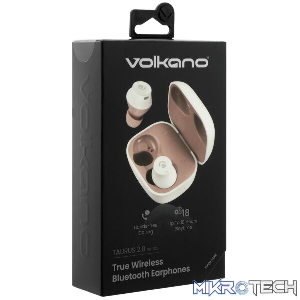 Volkano Taurus Series 2.0 True Wireless Earphones - White - Image 14