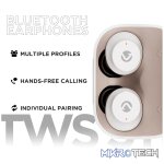 Volkano Taurus Series 2.0 True Wireless Earphones - White - Image 5