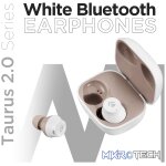 Volkano Taurus Series 2.0 True Wireless Earphones - White - Image 6
