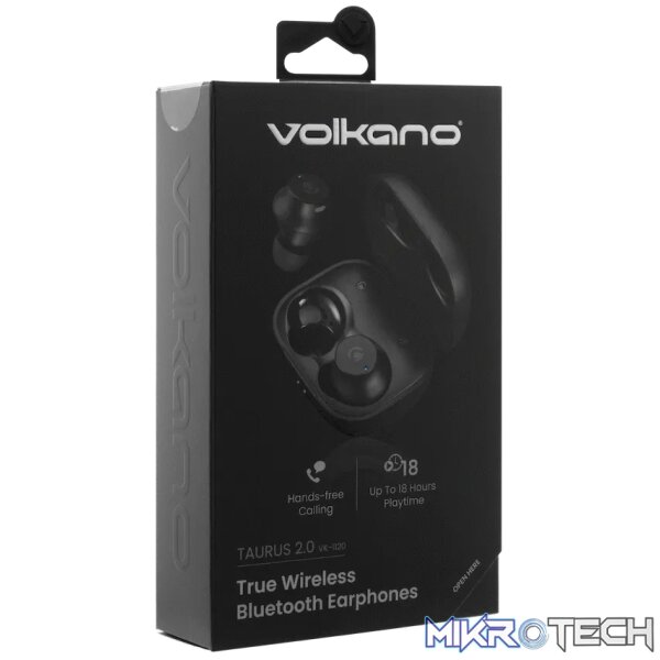 Volkano Taurus Series 2.0 True Wireless Earphones with Charging Case - Black - Image 12
