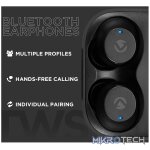 Volkano Taurus Series 2.0 True Wireless Earphones with Charging Case - Black - Image 7