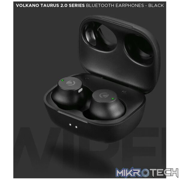 Volkano Taurus Series 2.0 True Wireless Earphones with Charging Case - Black - Image 9