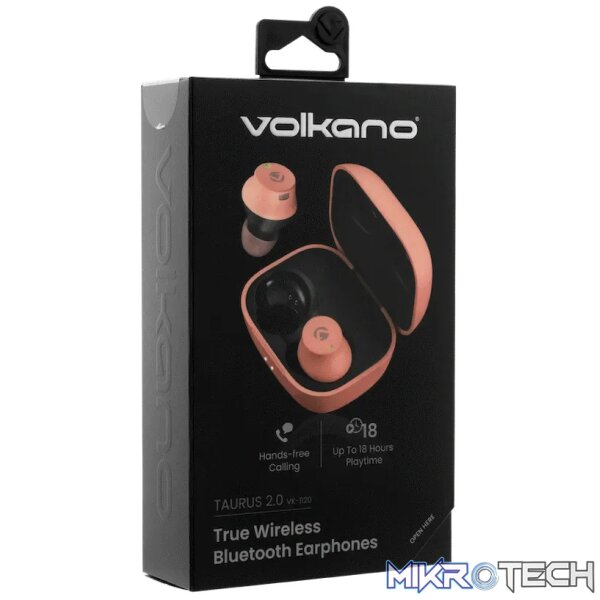 Volkano Taurus Series 2.0 True Wireless Earphones with Charging Case - Pink - Image 13