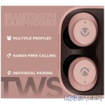 Volkano Taurus Series 2.0 True Wireless Earphones with Charging Case - Pink - Image 6