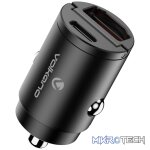 Volkano Veilix Series 45w PD Dual USB-A and USB-C Ultra Small Car Charger - Black
