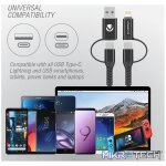 Volkano Weave Series 4-in-1 Cable Two Pack - 1.2m/4ft & 1.8m/6ft - Image 3