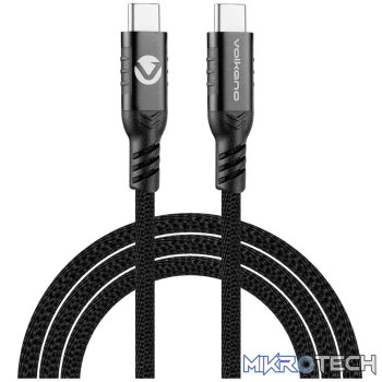 Volkano Weave Series 60w Magnetic Type-C Cable - Black