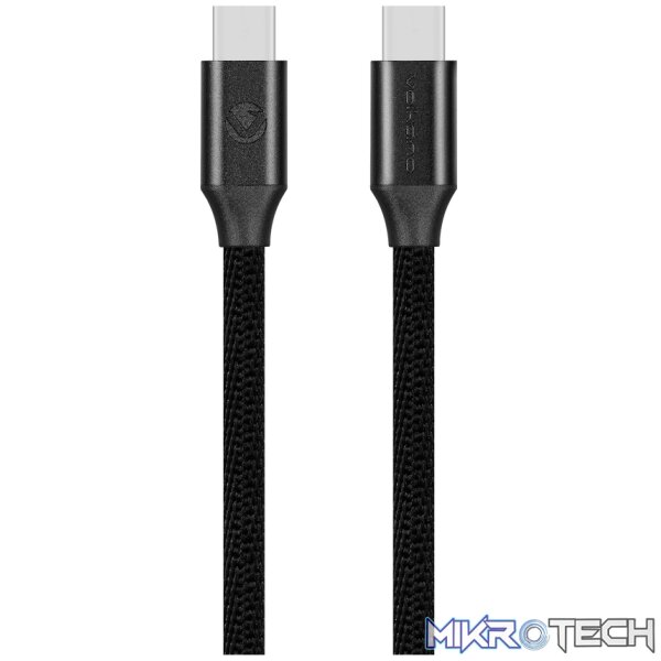 Volkano Weave Series Type-C to Type-C Cable 3m 60w - Black Volkano Weave Series Type-C to Type-C Cable 3m 60w - Black