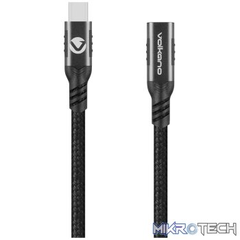 Volkano Weave Series USB-C Male to USB-C Female
